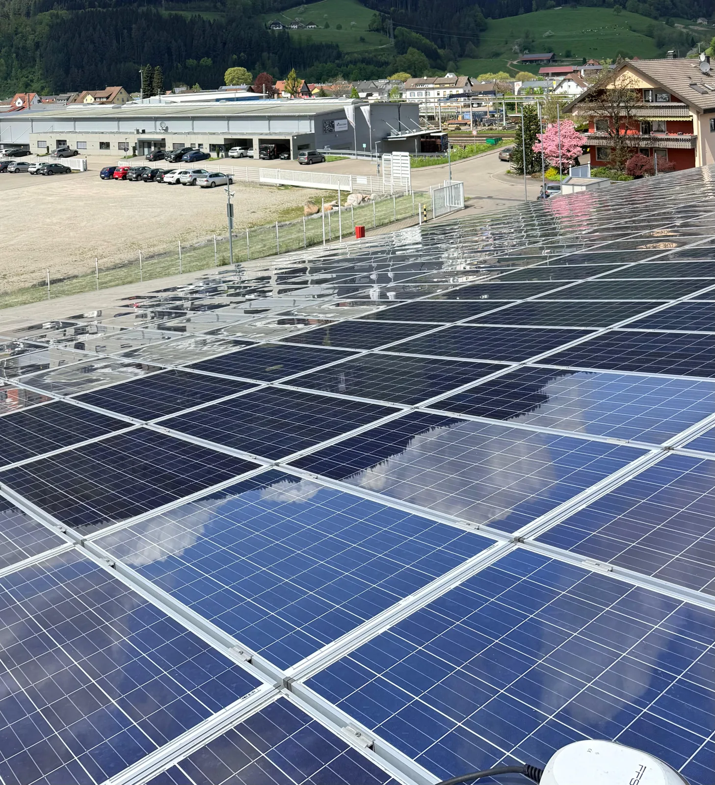 Solaranlage nach der Reinigung