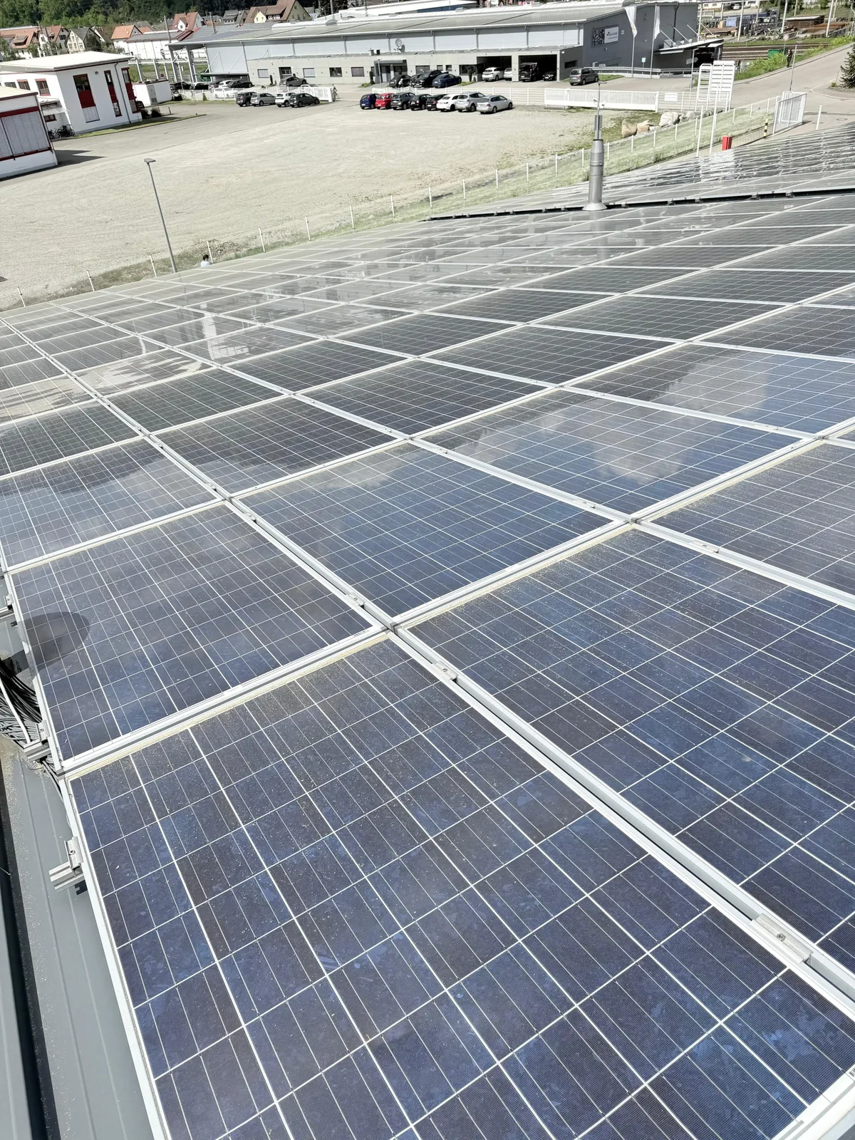 Solaranlage vor der Reinigung
