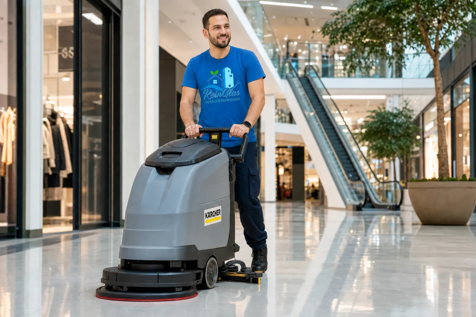 Einkaufszentrum-Reinigung